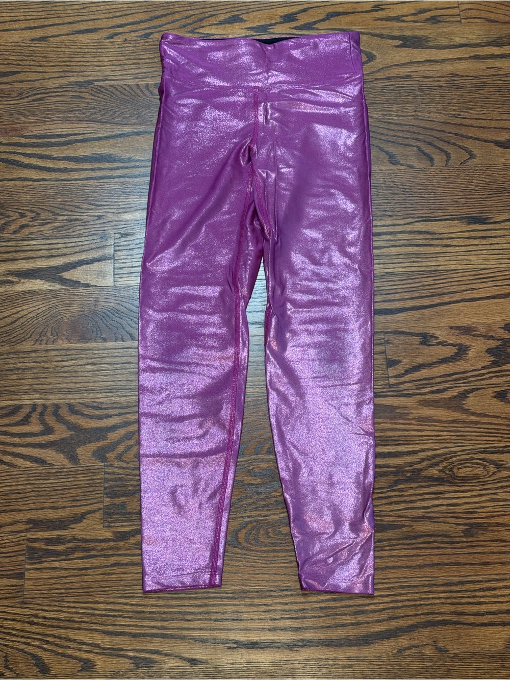 Heroine Sport Magenta Pink Metallic Marvel Leggings Size Small EUC